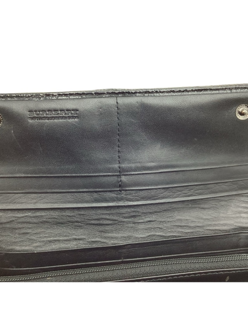 Burberry Women's Wallet Black & White Smoked Check Nylon - Picture 6 of 6